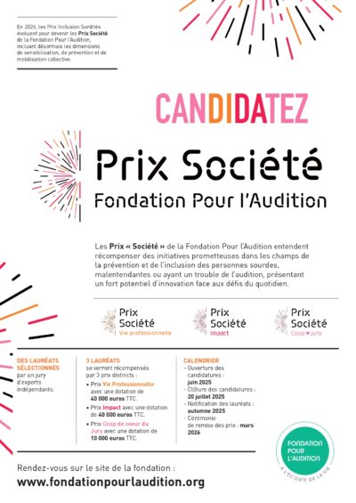 Affichette A4 Prix Soci&eacute;t&eacute; de la Fondation pour l'Audition 2026