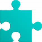 Pièce puzzle vert