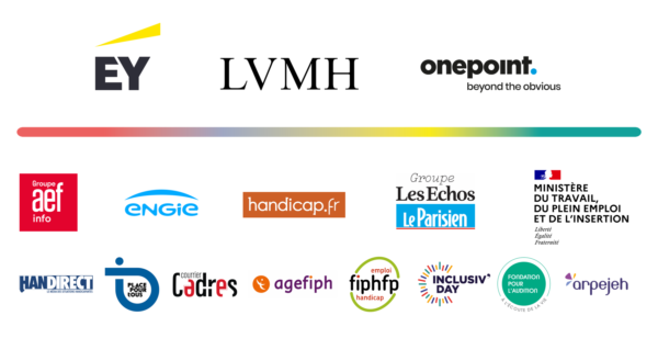 Partenaire du Trophée de l'Entreprise Inclusive et de la Soirée des Dirigeants Engagés 2023 : EY, LVMH, onepoint, Groupe AEF info, engie, handicap.fr, Groupe Les Echos - Le Parisien, Ministère du Travail, du Plein Emploi et de l'Insertion, Handirect, Place pour tous, Courrier Cadres, Agefiph, Fiphfp, Inclusiv'Day, fondation pour l'Audition, arepejeh 